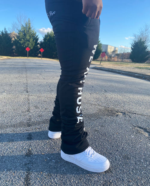 Black We All Hustle Stacked
